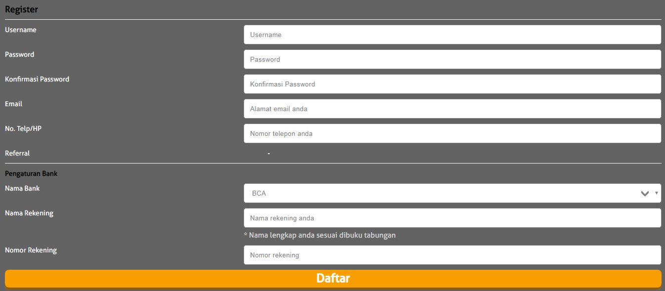 form pendaftaran